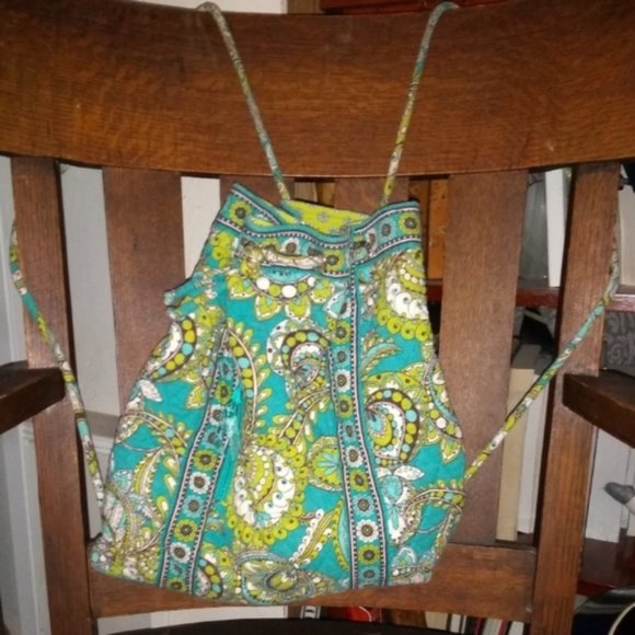 FLASH SALE* Vera Bradley Retired Peacock Bag Drawstring Pouch - Picture 2 of 9